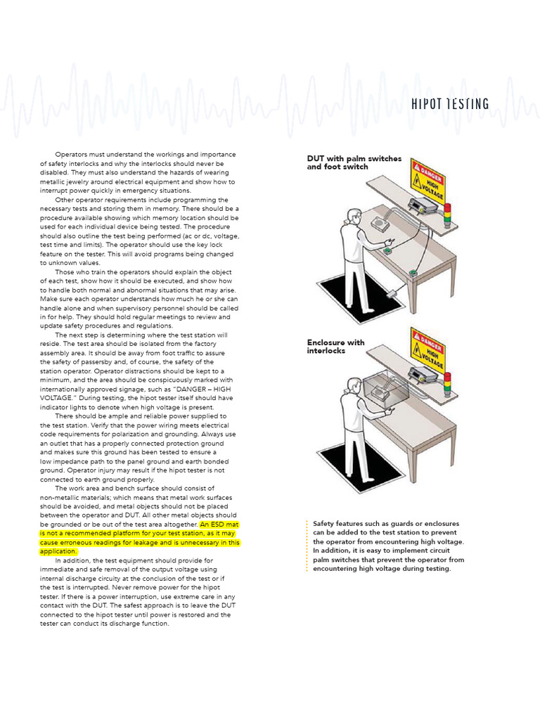 Hipot Testing | PDF | High Voltage | Switch