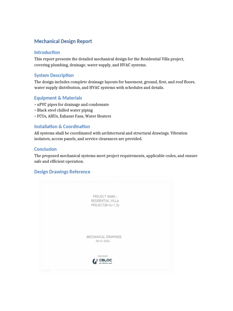 Mechanical Design Report | PDF