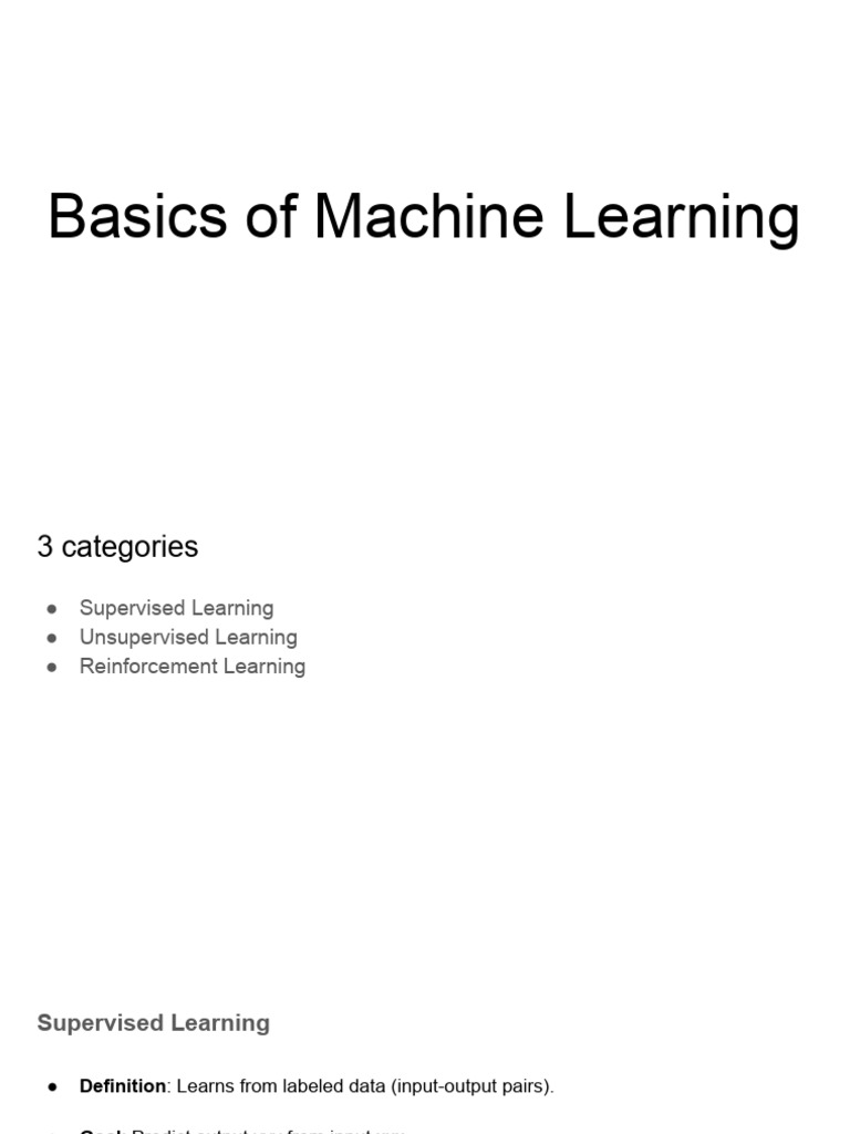 Basics of Machine Learning | PDF | Machine Learning | Applied Mathematics