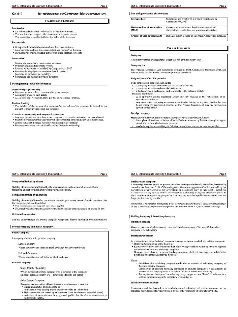 Handouts of Chap 1 and 2 C.law Caf 7 | PDF