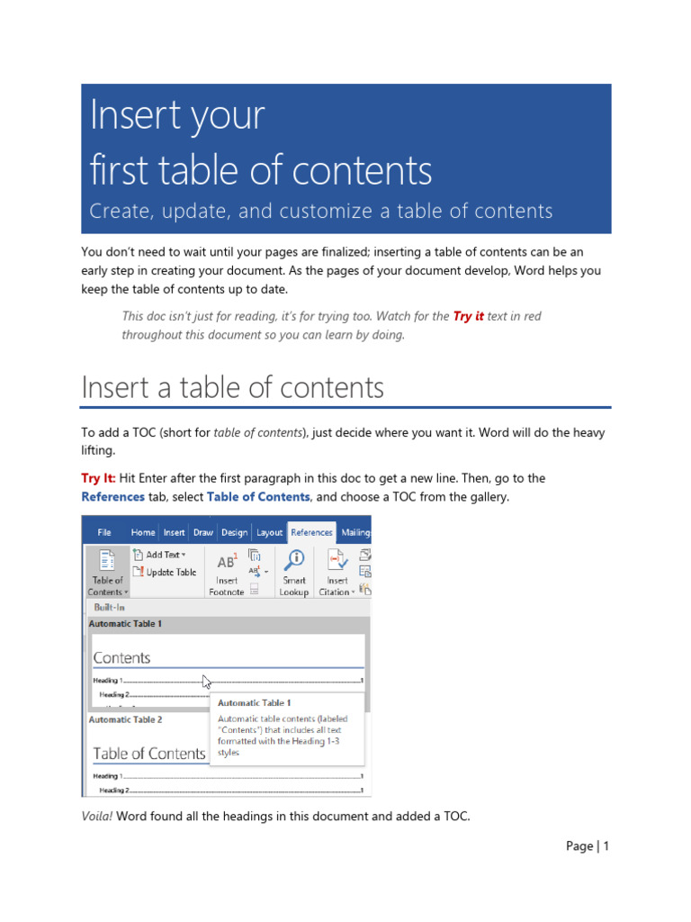 Insert Your | PDF | Table Of Contents | Text
