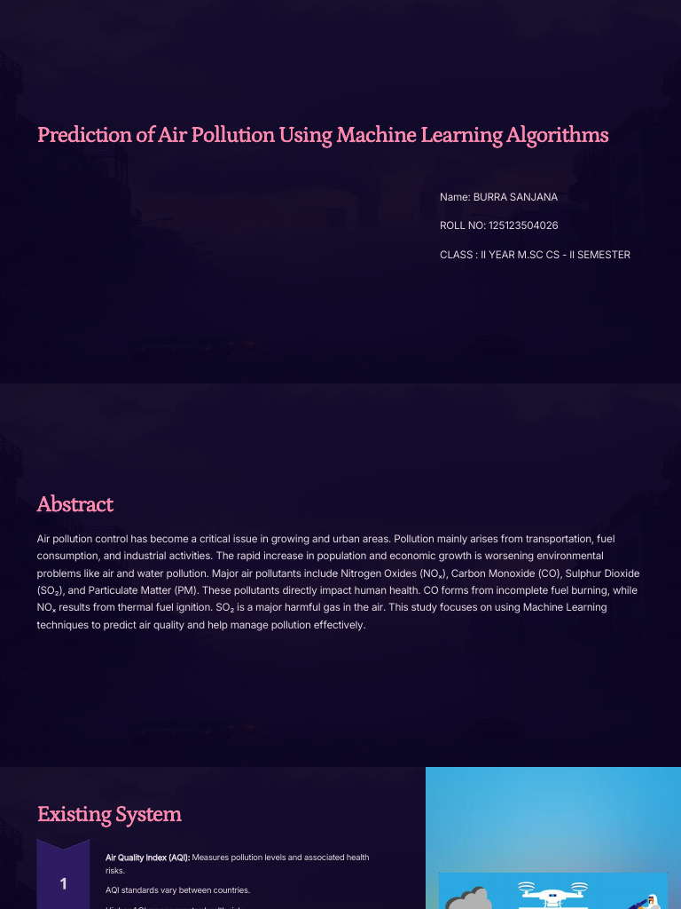 Prediction of Air Pollution Using Machine Learning Algorithms | PDF