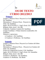 Libros de Texto 2012-2013