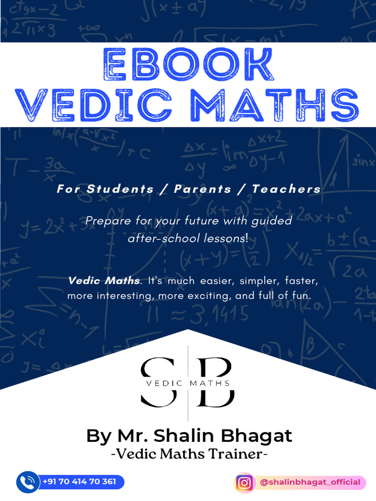 Vedic Maths Book | PDF