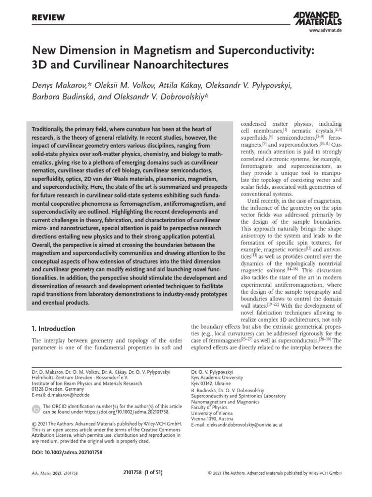 New Dimension in Magnetism and Superconductivity 3 | PDF ...