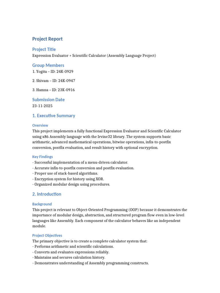 Final Project Report | PDF | Object Oriented Programming | Arithmetic