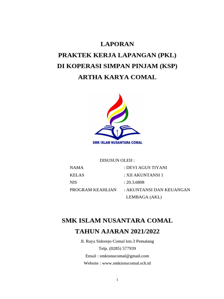 Laporan PKL Akuntansi Depi | PDF