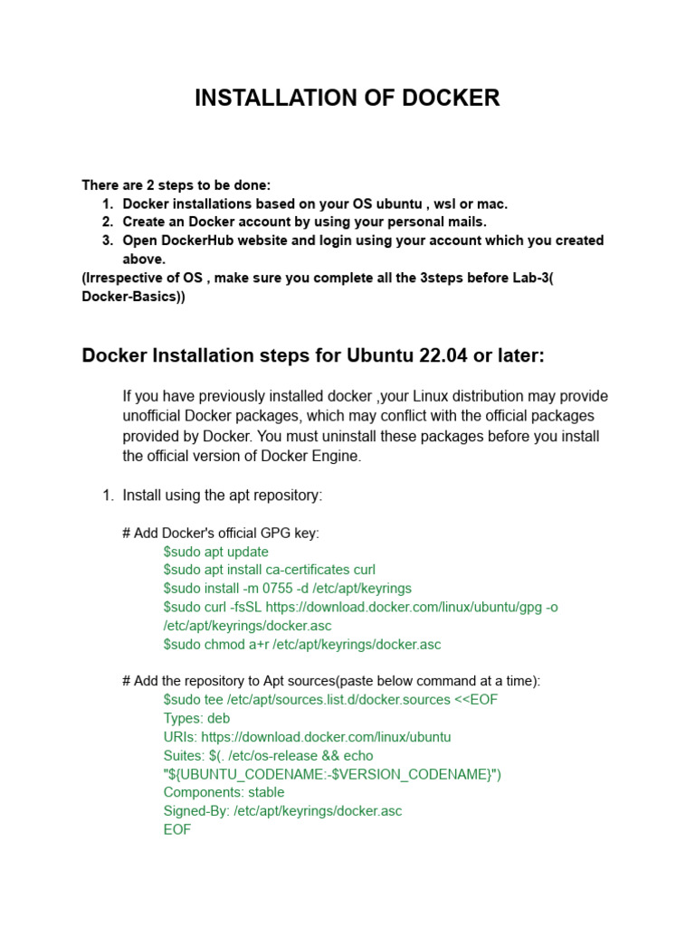 Docker Installation | PDF | Linux | Software Engineering