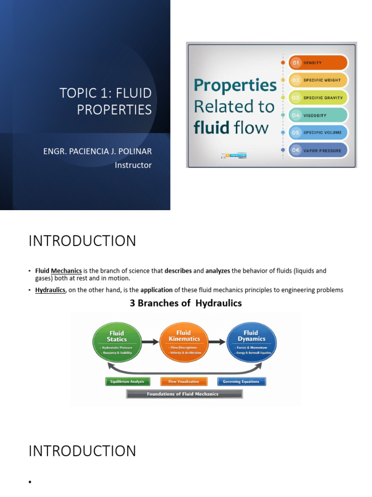 Topic 1.fluid Properties | PDF | Pressure | Fluid