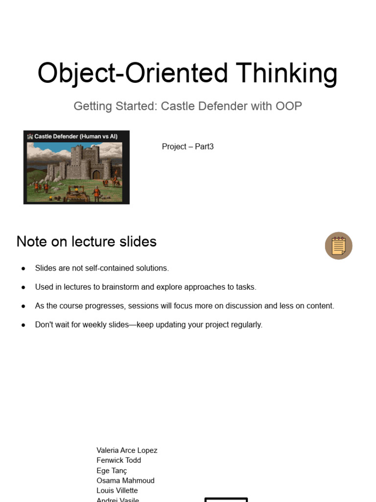 Castle Defender – Part3 | PDF | Constructor (Object Oriented ...