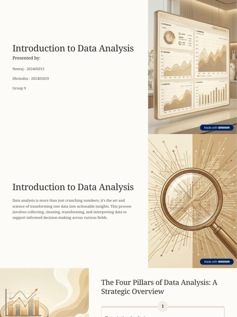 Introduction To Data Analysis | PDF | Data Analysis | Data