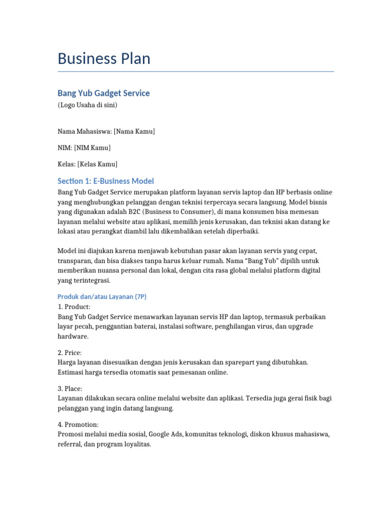 Bang Yub Business Plan Final | PDF