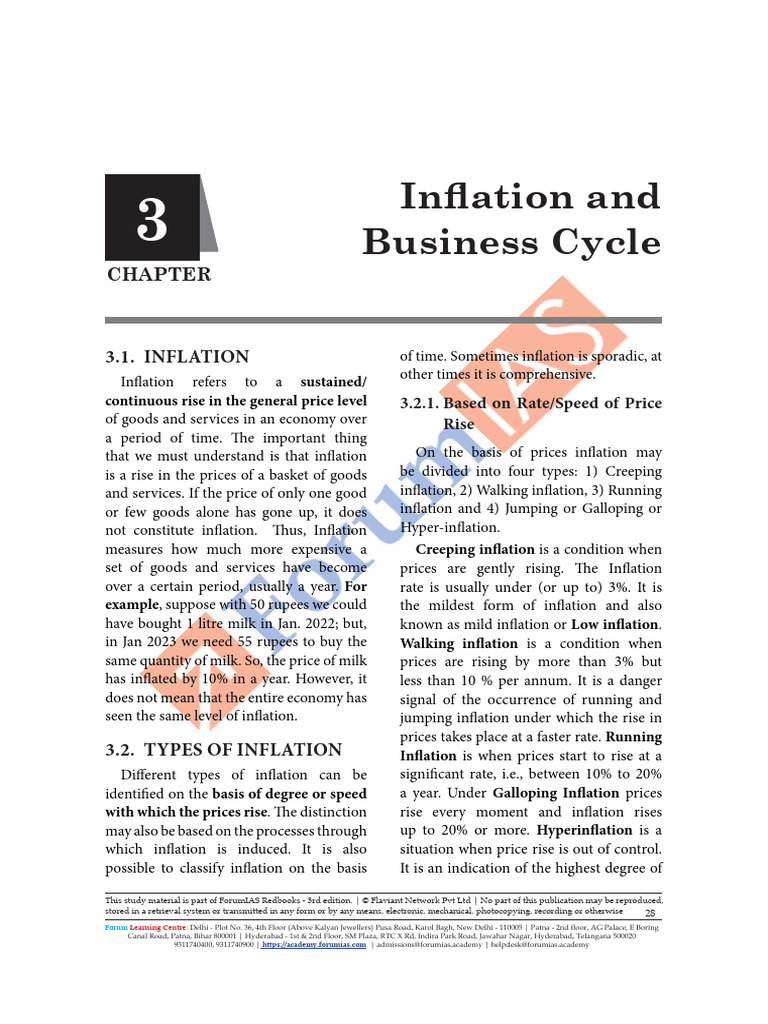 Chapter 3 - Inflation and Business Cycle | PDF | Cost Of Living | Inflation