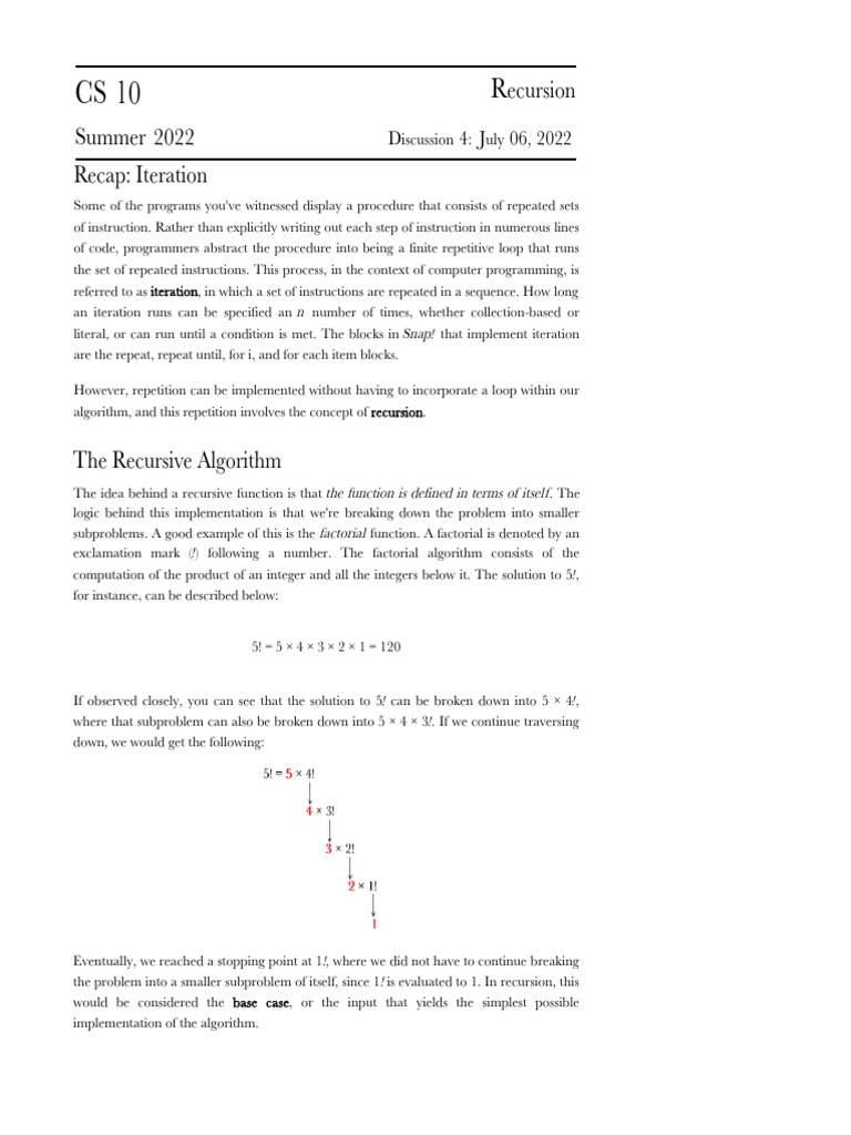 disc04_cs10 | PDF | Recursion | Function (Mathematics)
