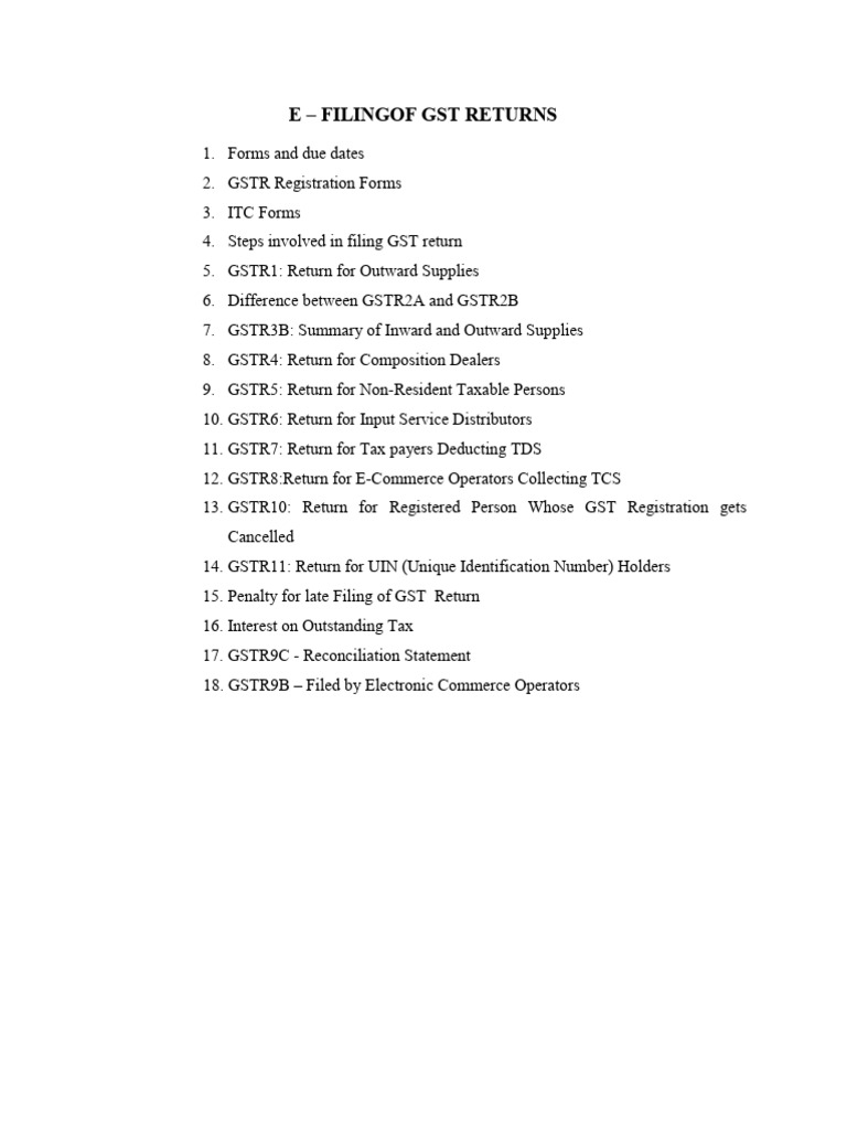 E-Filing of GST Returnds | PDF | Value Added Tax | Taxes