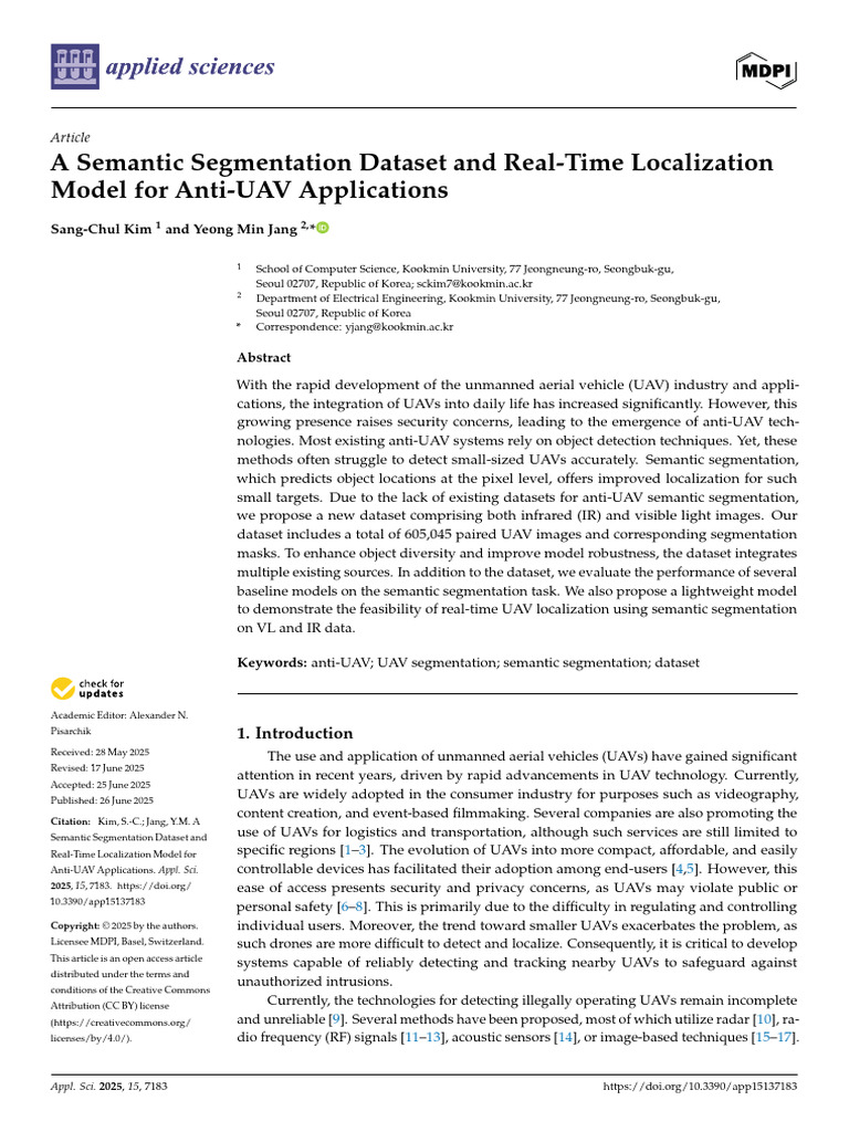 applsci-15-07183-v2 | PDF | Image Segmentation | Unmanned Aerial Vehicle
