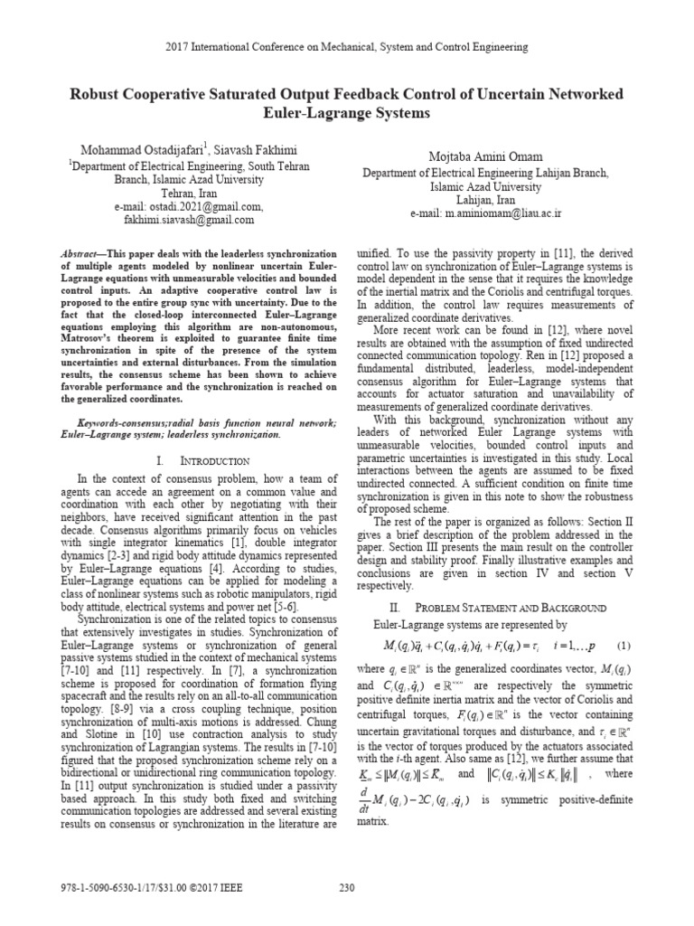 Robust Cooperative Saturated Output Feedback Control of Uncertain ...