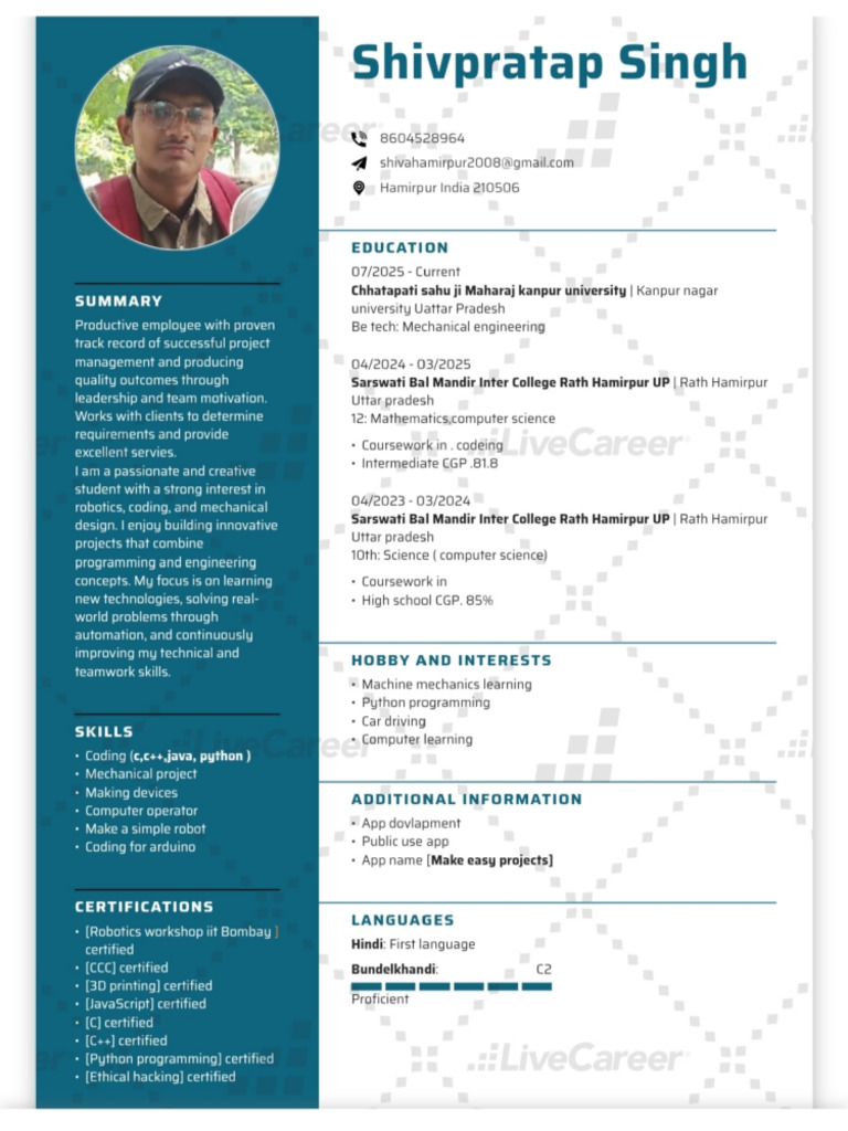Shivpratap Singh CV | PDF