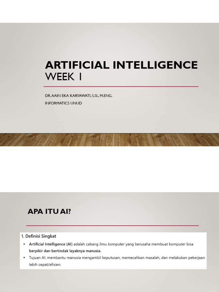 AI - Week 1 | PDF