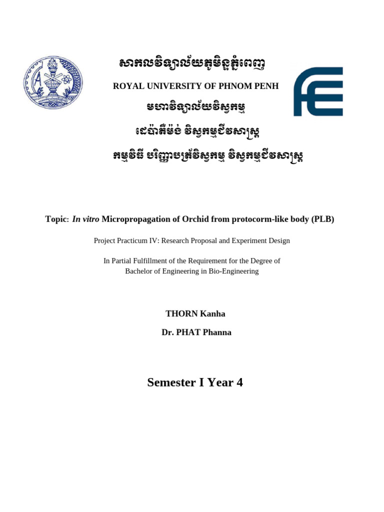 In Vitro Micropropagation of Orchids Fromprotocorm-like Body (PLB ...