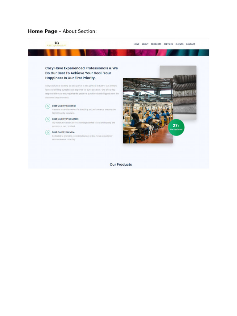 About Section Content | PDF