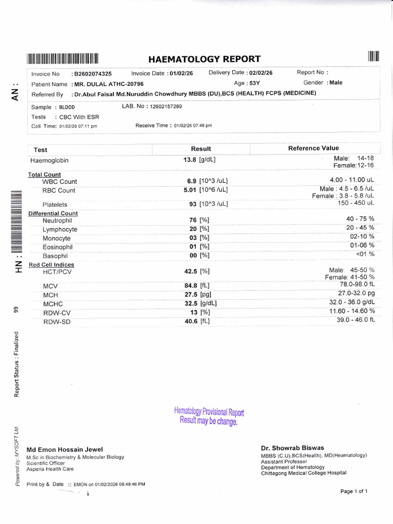 Reports 20260201 0047 | PDF | Tissue (Biology) | Medical Diagnosis