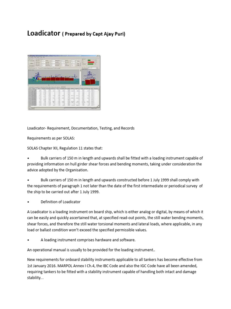 Loadicator | PDF | Ships | Accuracy And Precision