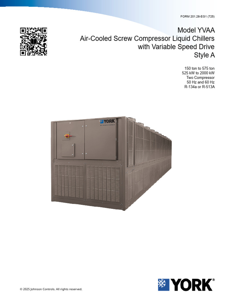 York Chiller YVAA | PDF | Heat Exchanger | Engineering Thermodynamics