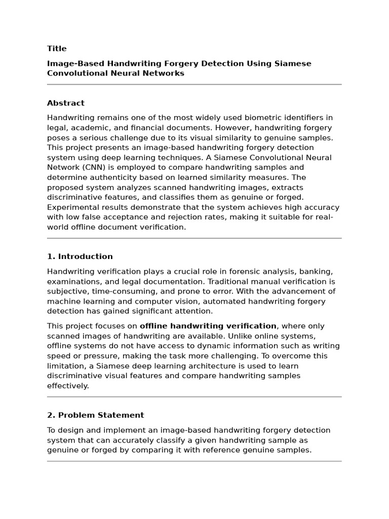 AI Fake Handwritting Detection Report | PDF | Deep Learning ...