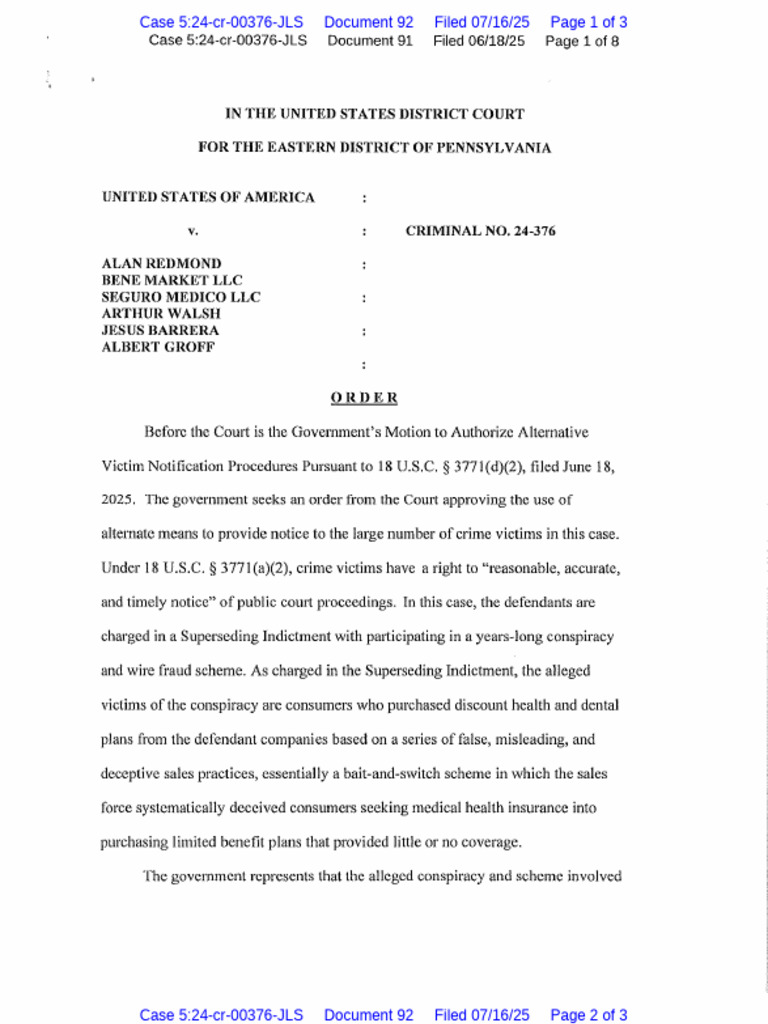 Alternative Notification Order | PDF