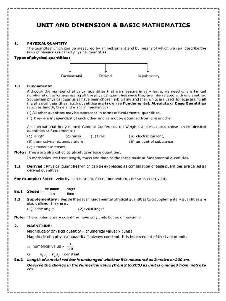 1.unit & Dimention | PDF