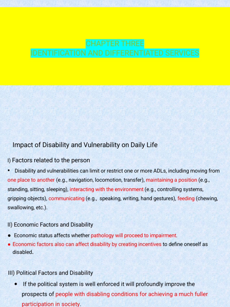 Inclusiveness Ch3 WSU Students | PDF | Physical Therapy | Disability