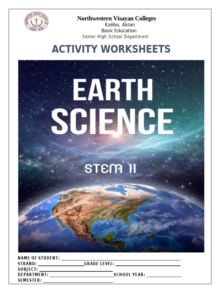 Activity Worksheets Earth Science202 | PDF | Energy Development ...