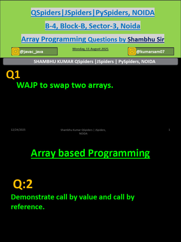 Array DSA Question For Job Preparation | PDF | String (Computer Science ...