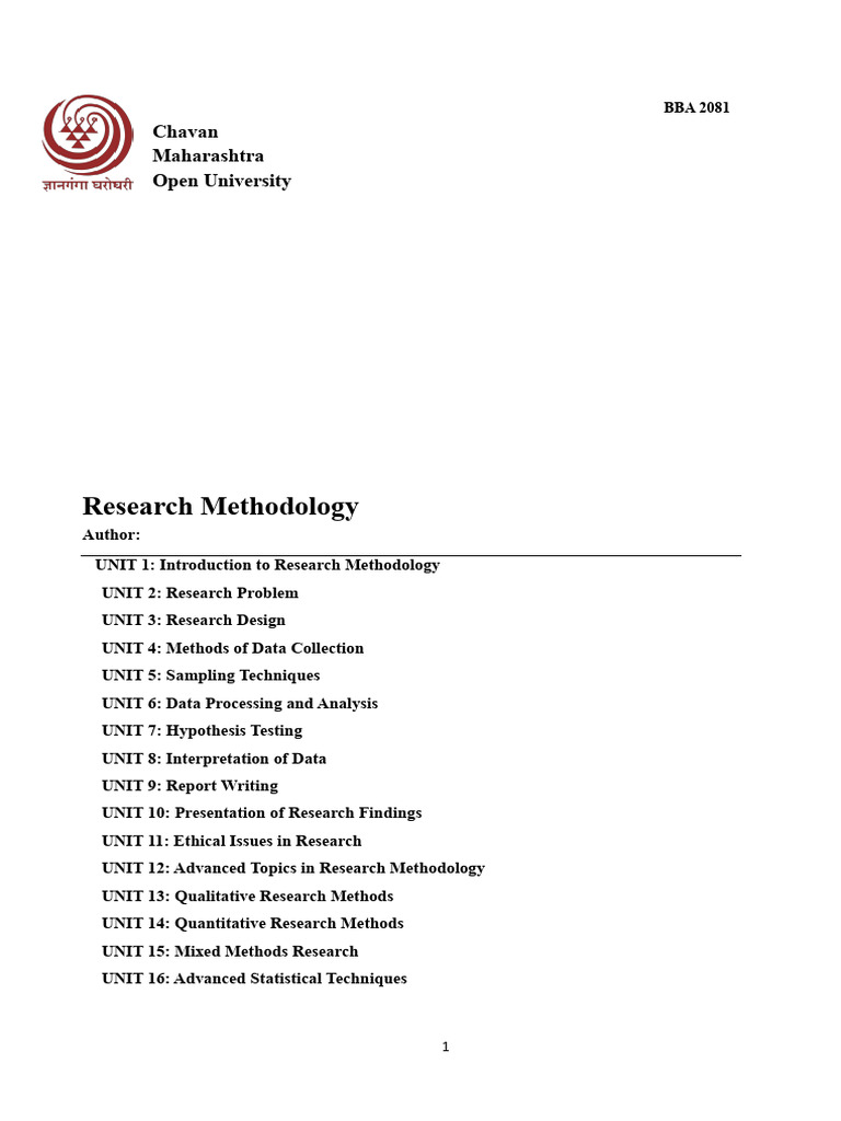 Research Methodology | PDF | Methodology | Quantitative Research