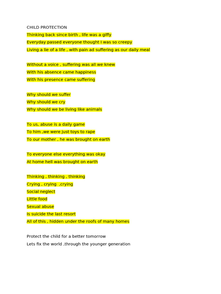Child Protection | PDF
