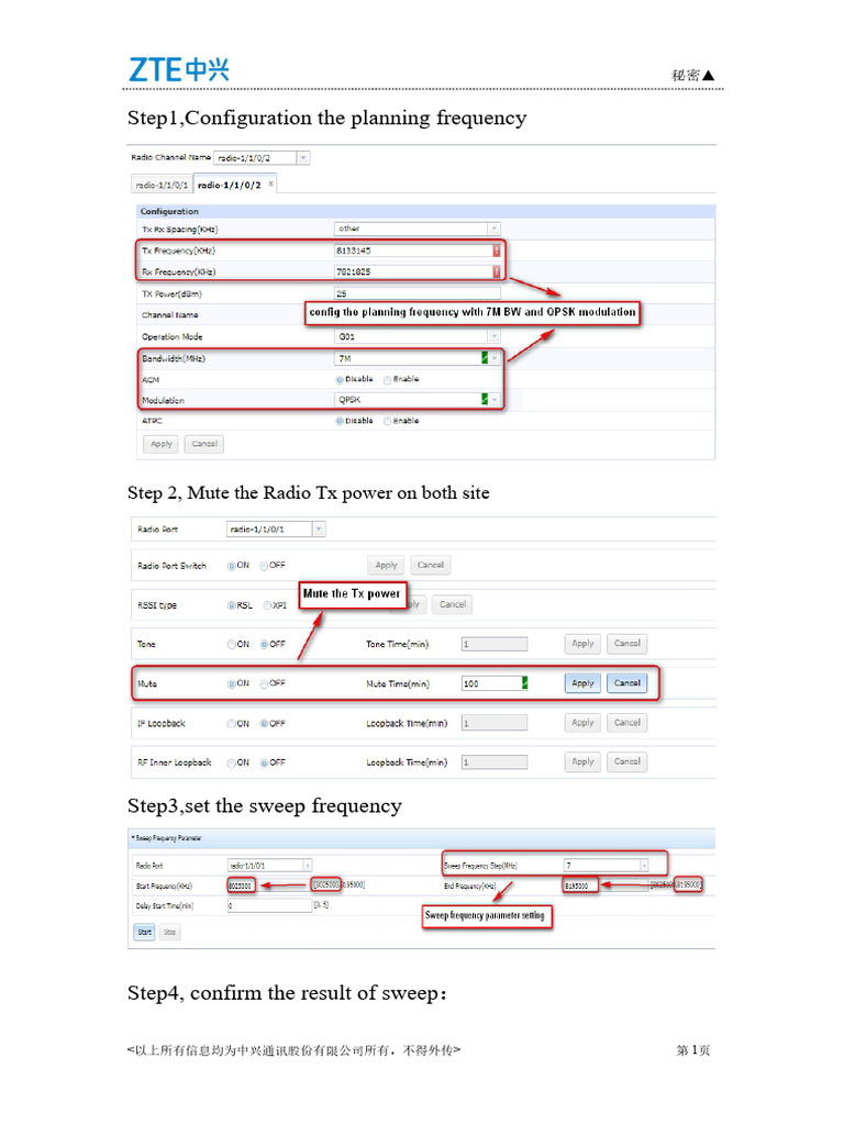 Procedure For Interference Sweep | PDF