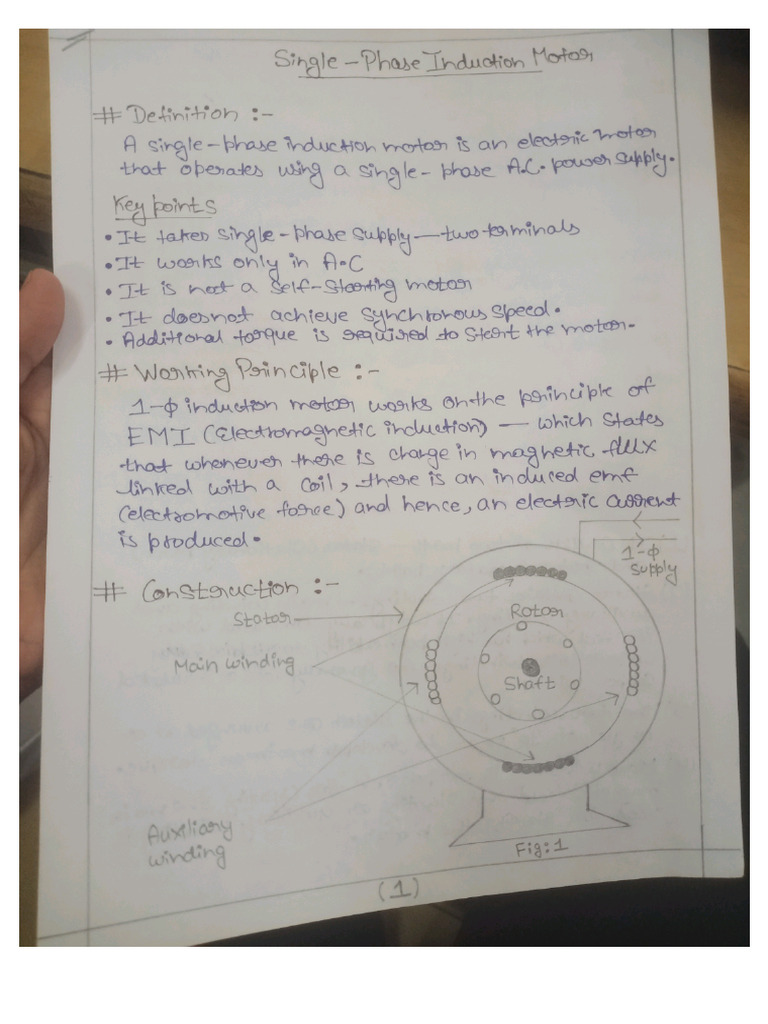 Single Phase Induction Motor | PDF