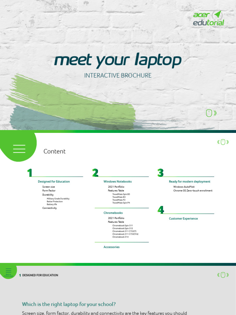 ACER EduTorial Interactive Brochure | PDF | Chromebook | Laptop