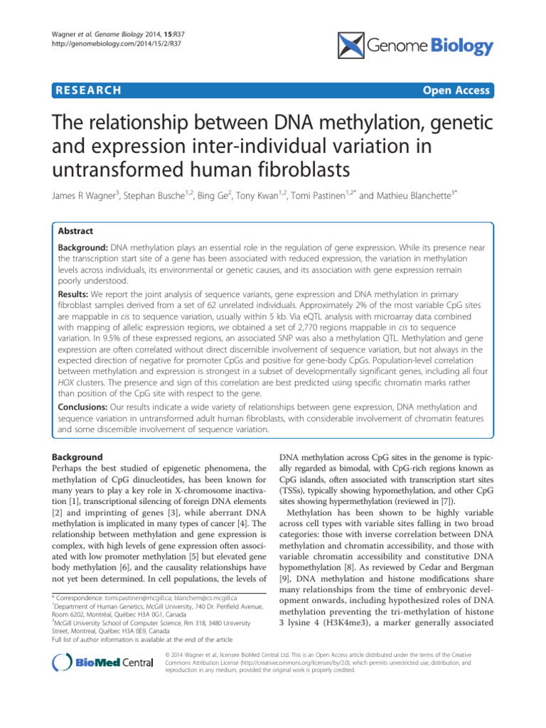 gb-2014-15-2-r37 | PDF | Dna Methylation | Single Nucleotide Polymorphism