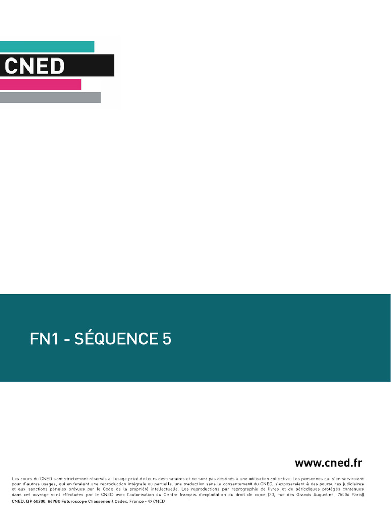 FN1 Squence 5 | PDF | Apprentissage