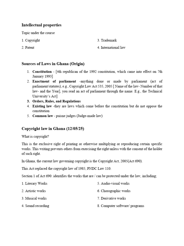 Law note | PDF | Patent | World Trade Organization