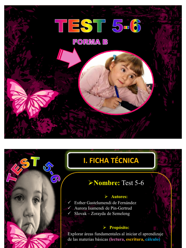 TEST 5 Y 6 (Consigna) | PDF