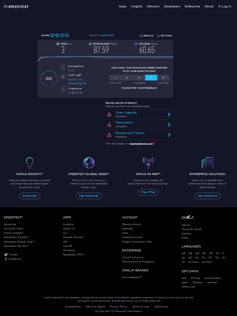 Speedtest by Ookla - The Global Broadband Speed Test | PDF | Cyberspace ...