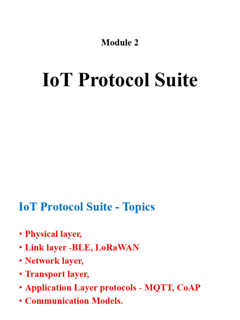 GDS IoT Module 02 | PDF | Bluetooth | Computer Network
