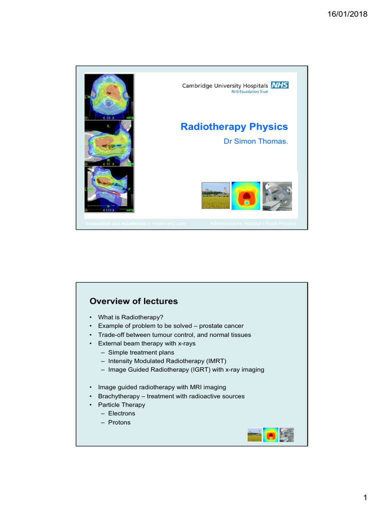 Lecture Radiotherapy | PDF | Radiation Therapy | Cancer