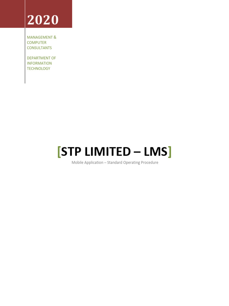 STP Mob App Sop | PDF