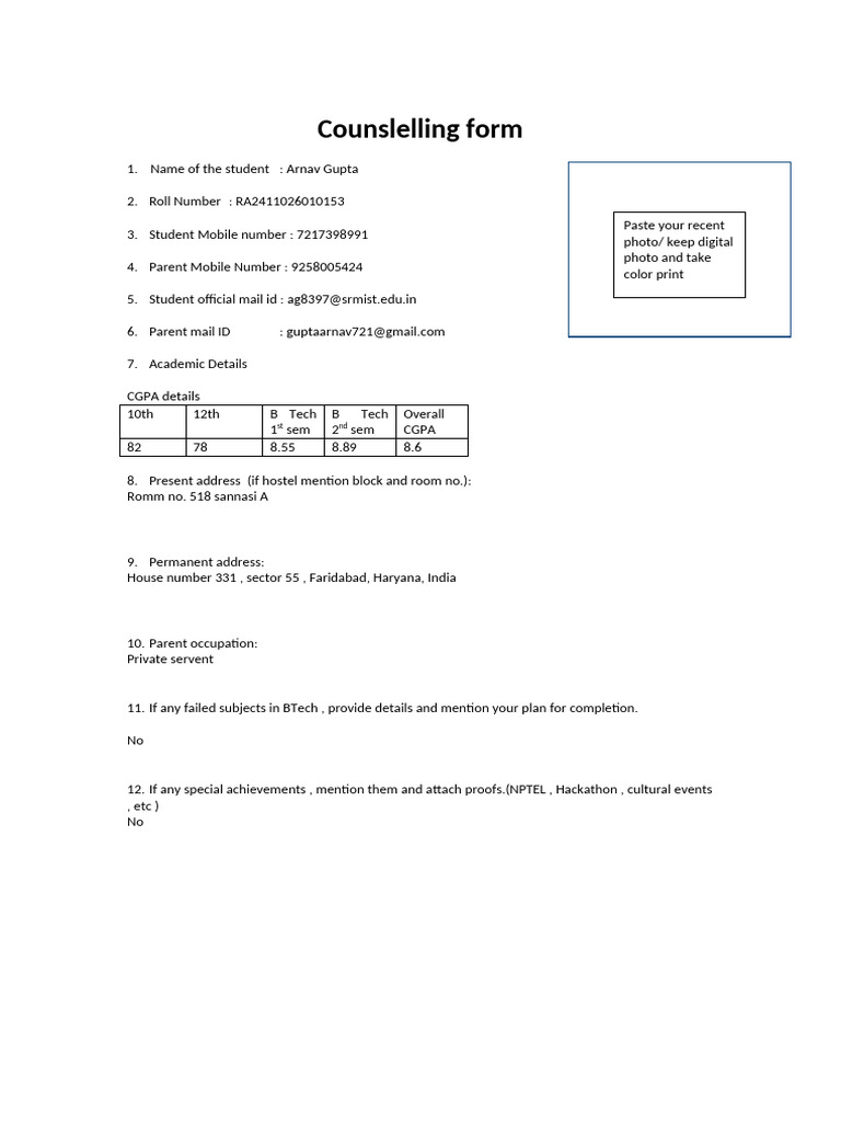 Final Form (1) | PDF