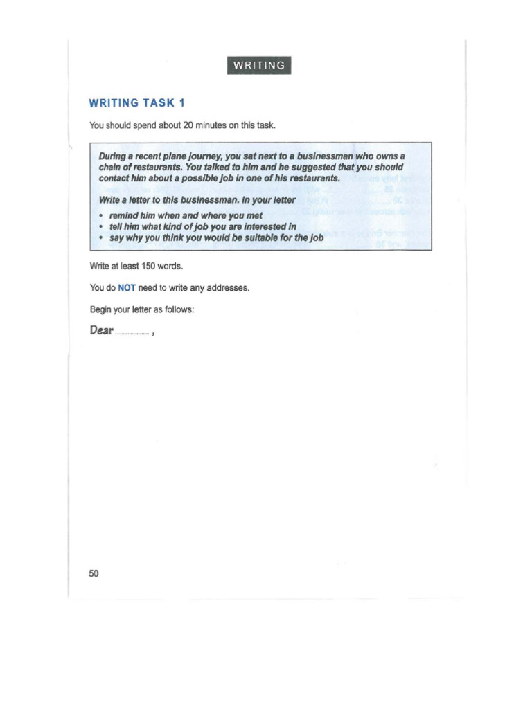 Writing Test 6 | PDF