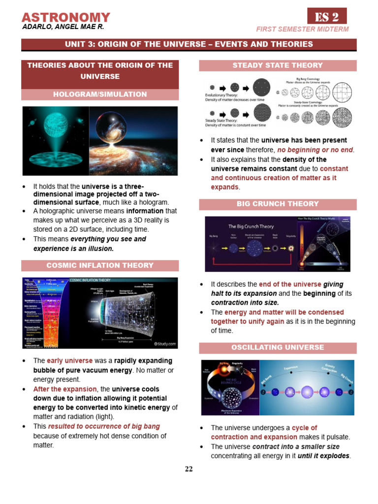 ASTRONOTES WEEK 4 | PDF | Universe | Atoms